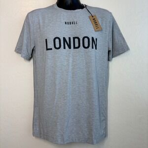 NWT NOBULL London Graphic T-Shirt Mens Gray Battersea Crew Neck Short Sleeve Med